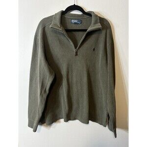 Polo Ralph Lauren Forest Green XL Sweater Small Pony 100% Cotton